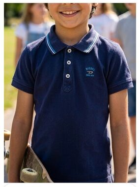 Diesel Blue Polo Shirt Classic Design